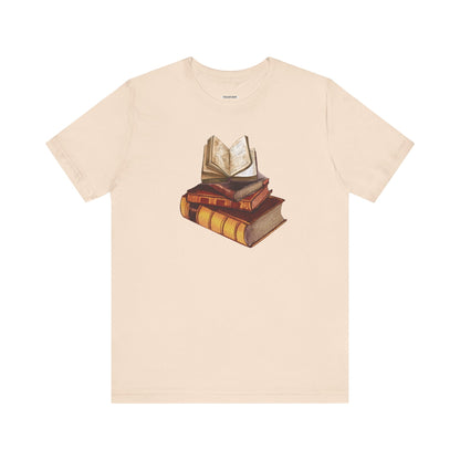 Stack of Old Books Vintage Objects Graphic T-Shirt