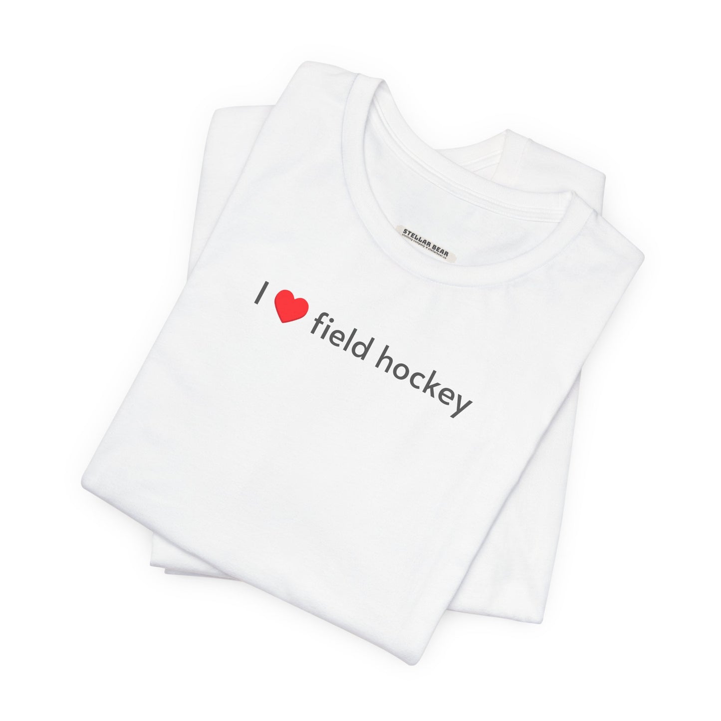 I Love Field Hockey Minimalist Style T-Shirt