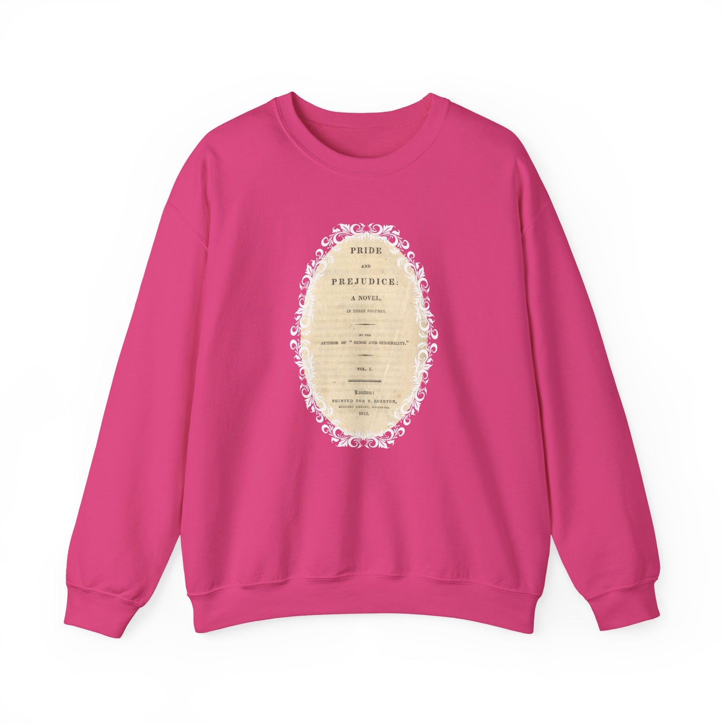 Pride and Prejudice First Edition Title Page 1813 Vintage Graphic Sweatshirt (Jane Austen)