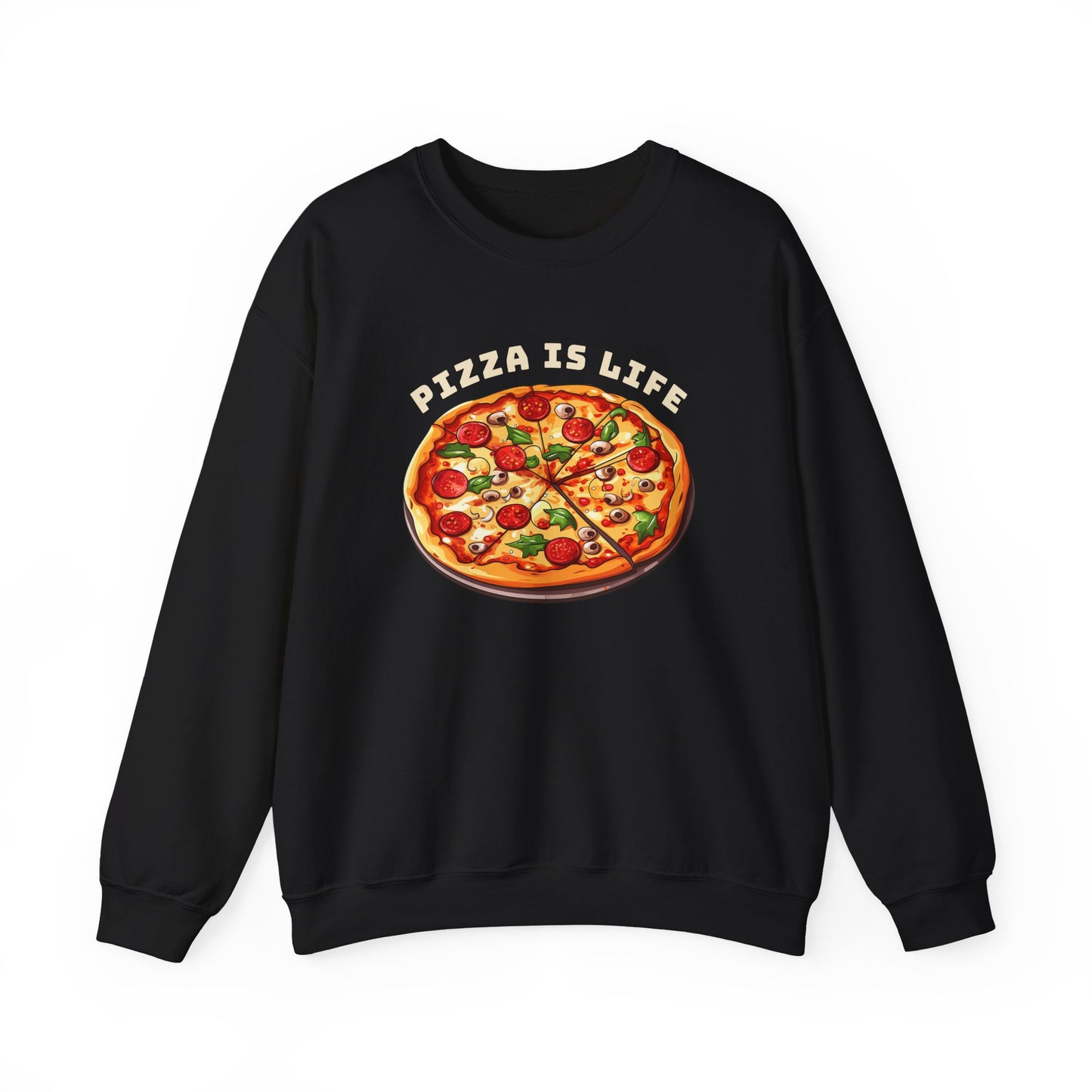 Pizza is Life Graphic Sweatshirt