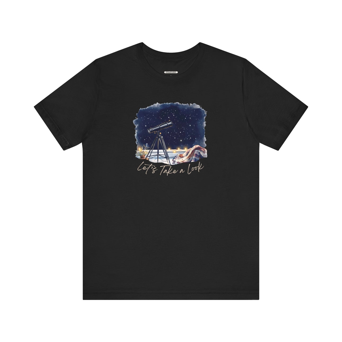 Let's Take a Look Telescope Graphic T-Shirt