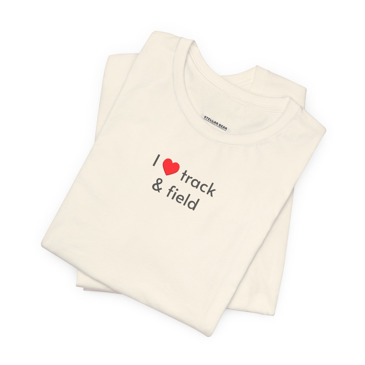 I Love Track & Field Minimalist Style T-Shirt