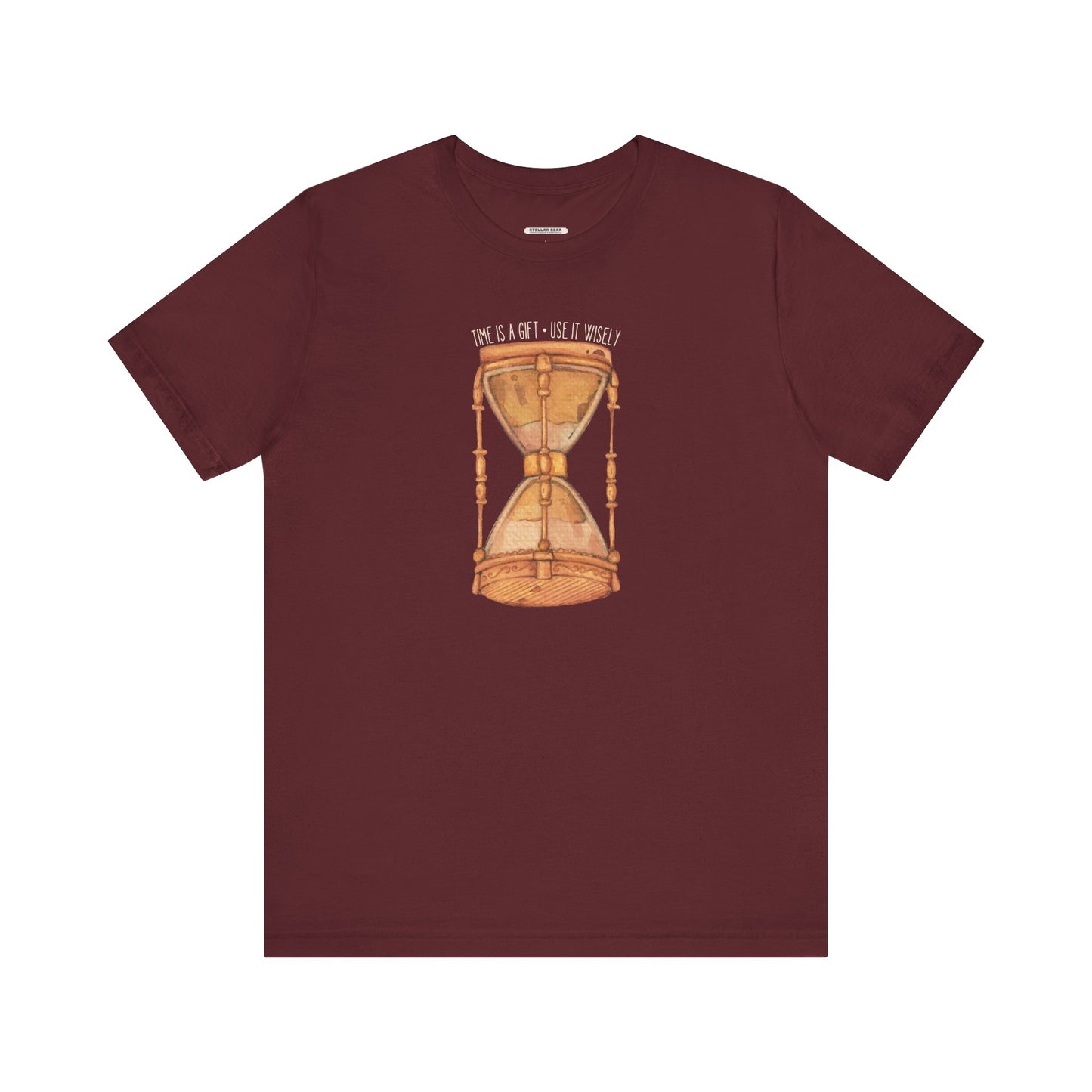 Time is  Gift, Use It Wisely Hourglass Vintage Objects Graphic T-Shirt