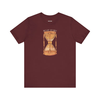 Time is  Gift, Use It Wisely Hourglass Vintage Objects Graphic T-Shirt