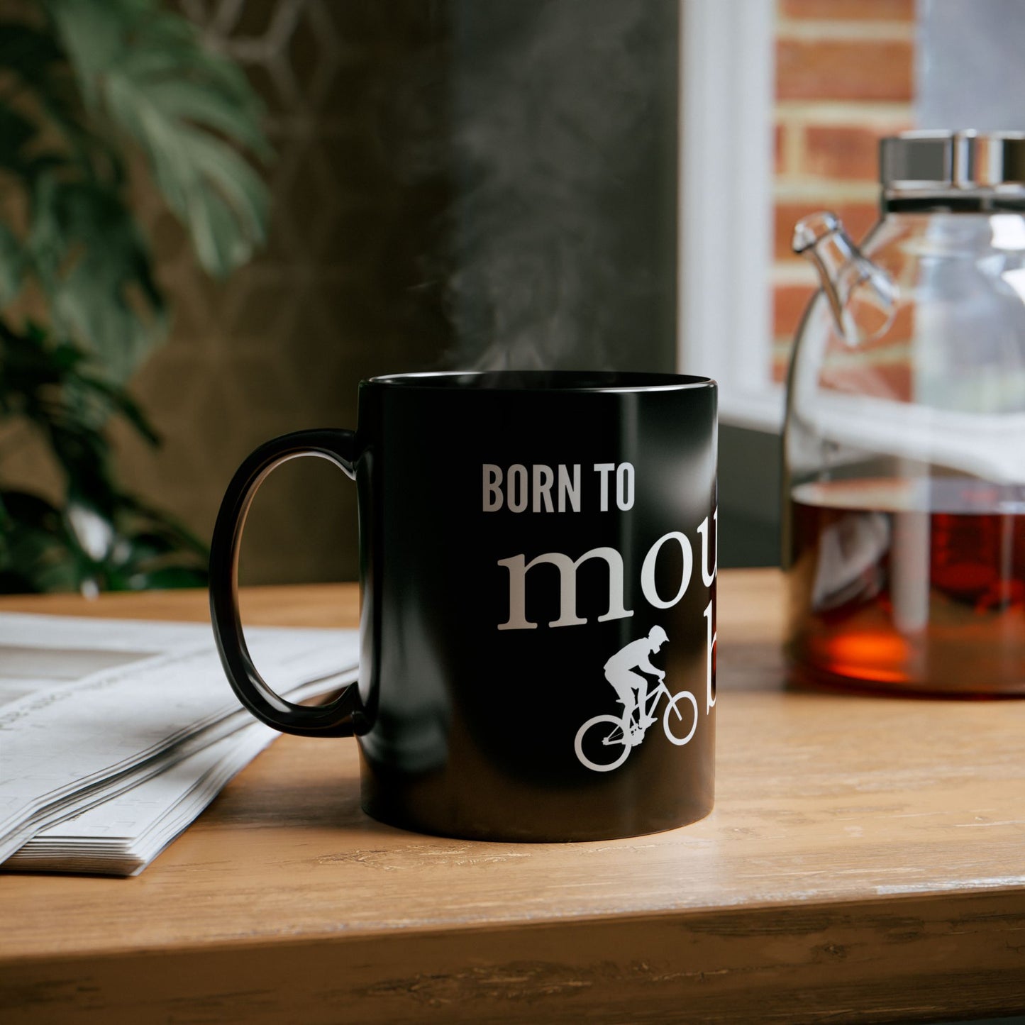 Born to Mountain Bike Forced to Work Graphic Mug