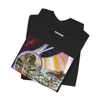 Space Colony Interior View, NASA 1970 Illustration Vintage Graphic T-Shirt
