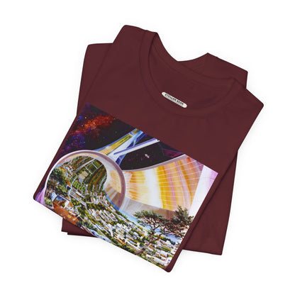 Space Colony Interior View, NASA 1970 Illustration Vintage Graphic T-Shirt