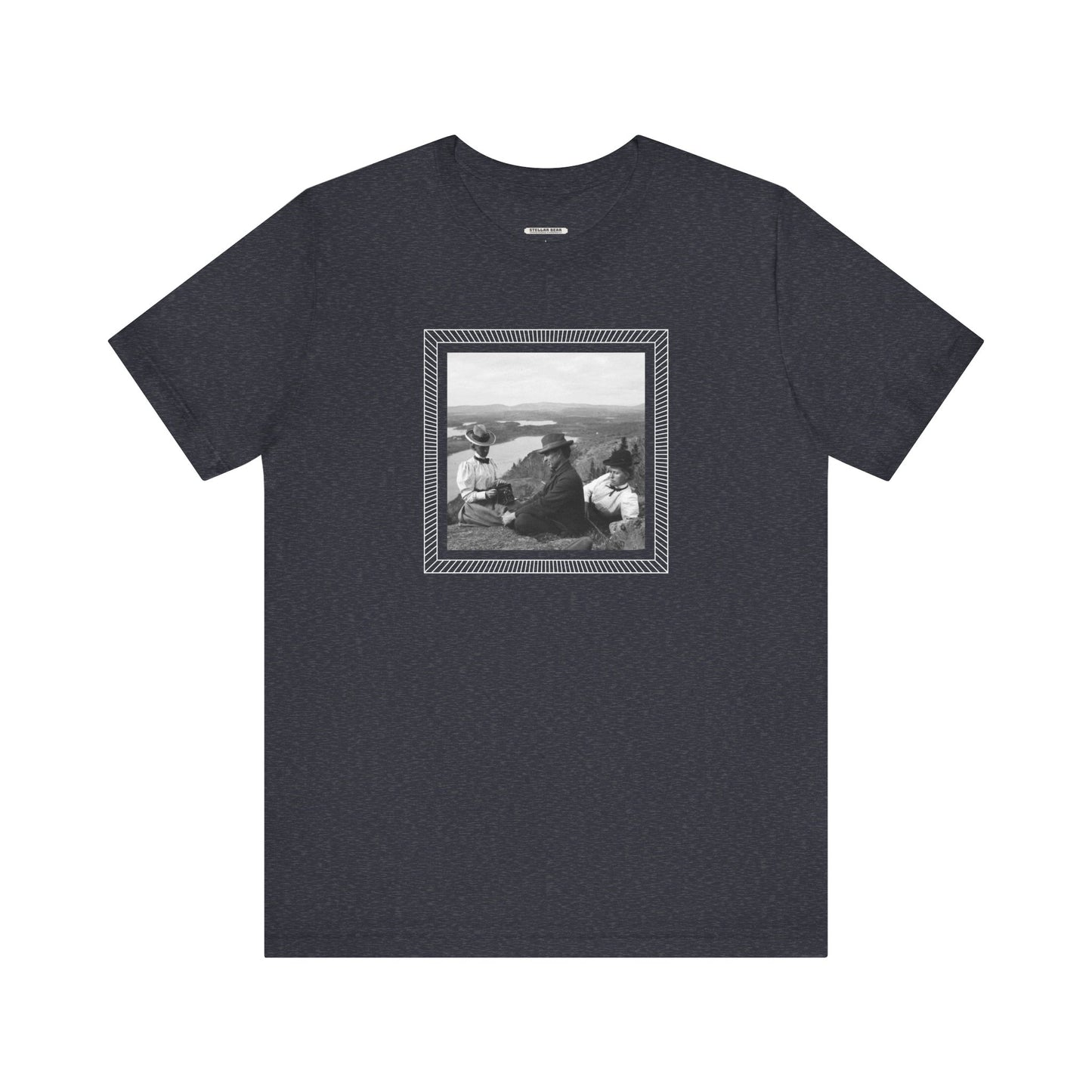 Friends on a Hill with a Camera 1899 Vintage Graphic T-Shirt