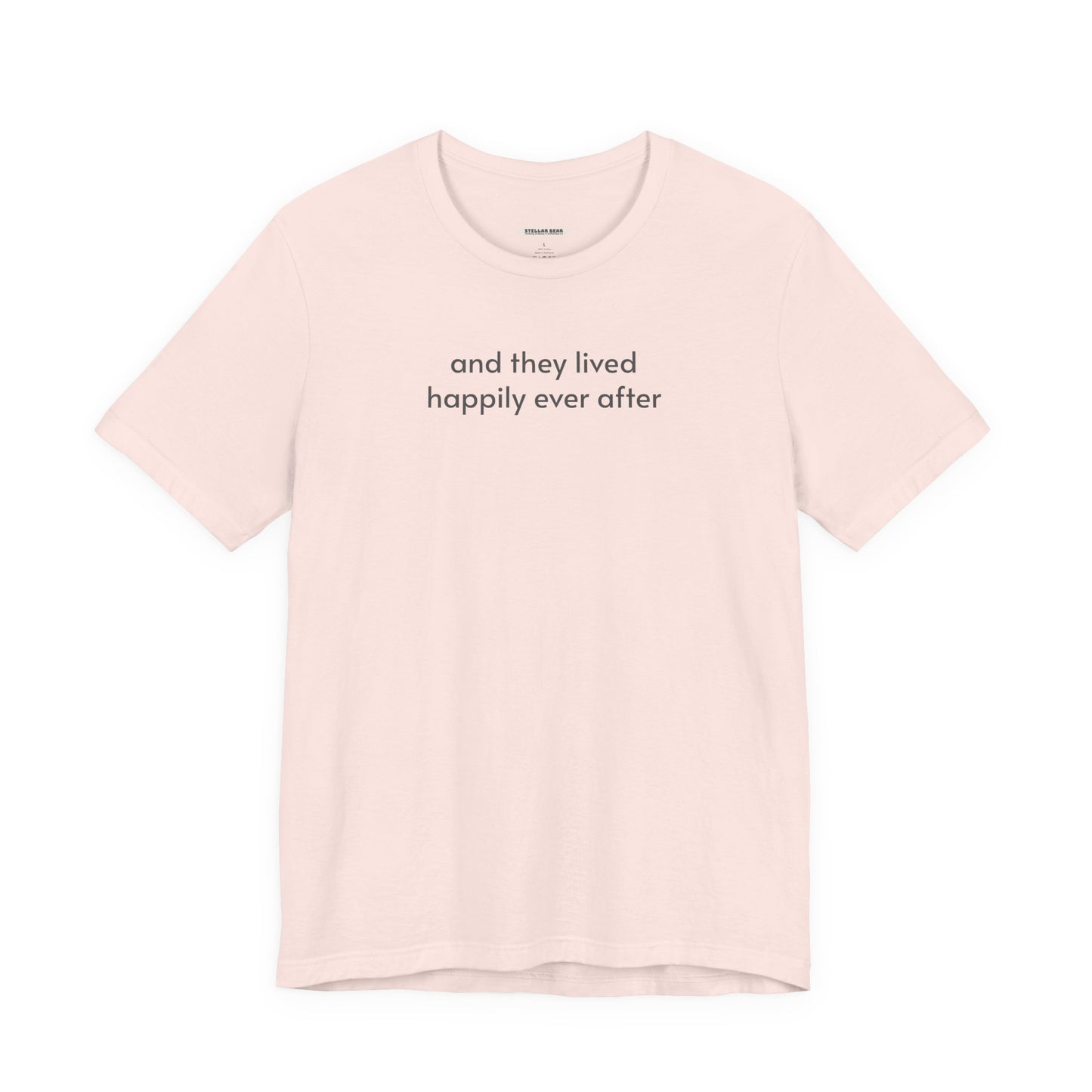 And They Lived Happily Ever After Minimalist Style T-Shirt for Wedding, Honeymoon, Anniversary