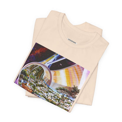 Space Colony Interior View, NASA 1970 Illustration Vintage Graphic T-Shirt
