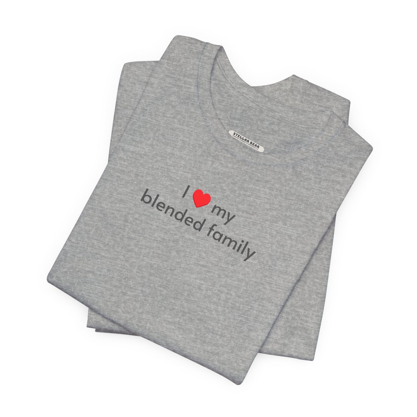 I Love My Blended Family Minimalist Style T-Shirt