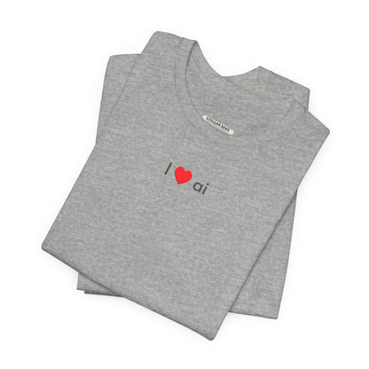 I Love AI Minimalist Style T-Shirt