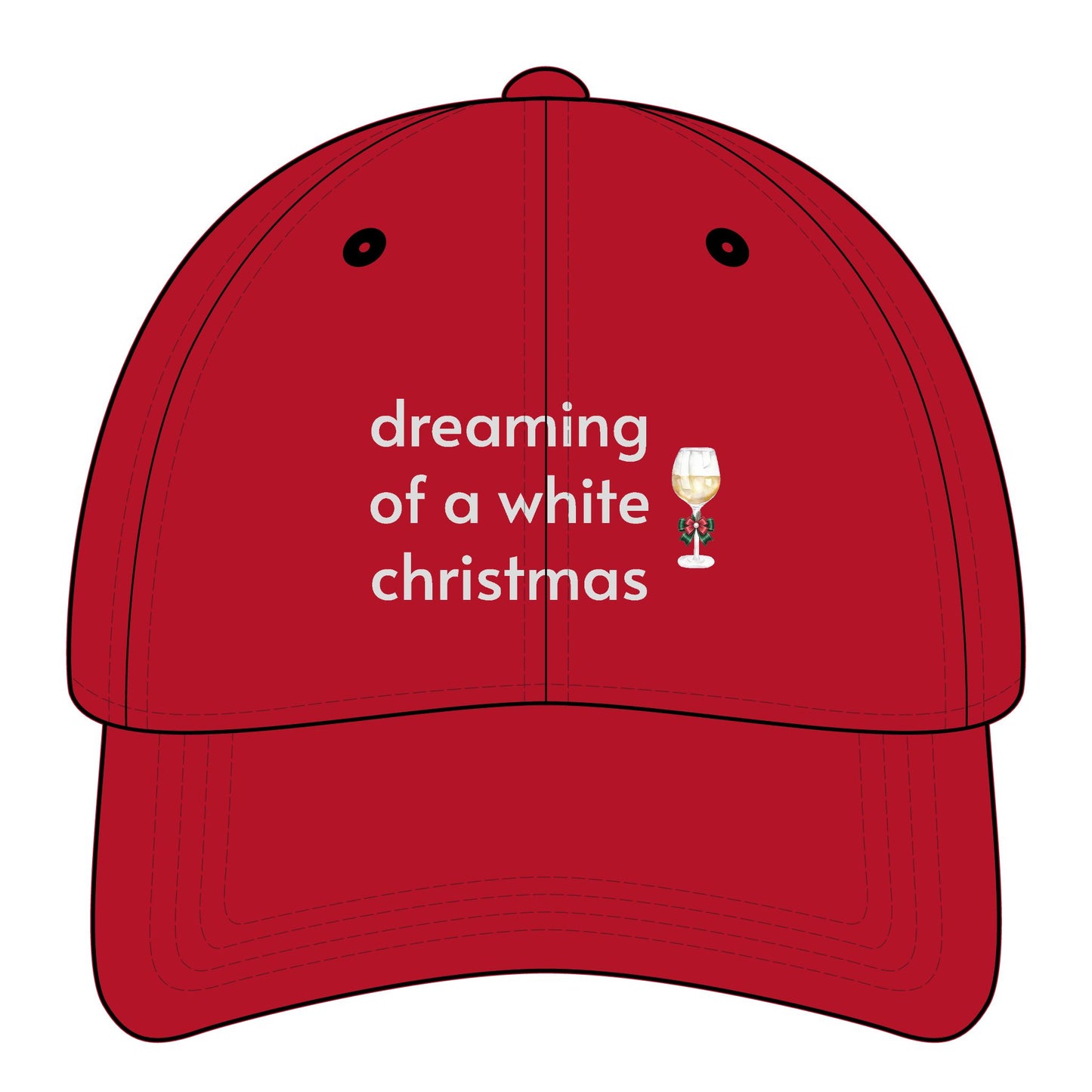Dreaming of a White Christmas Minimalist Style Cap