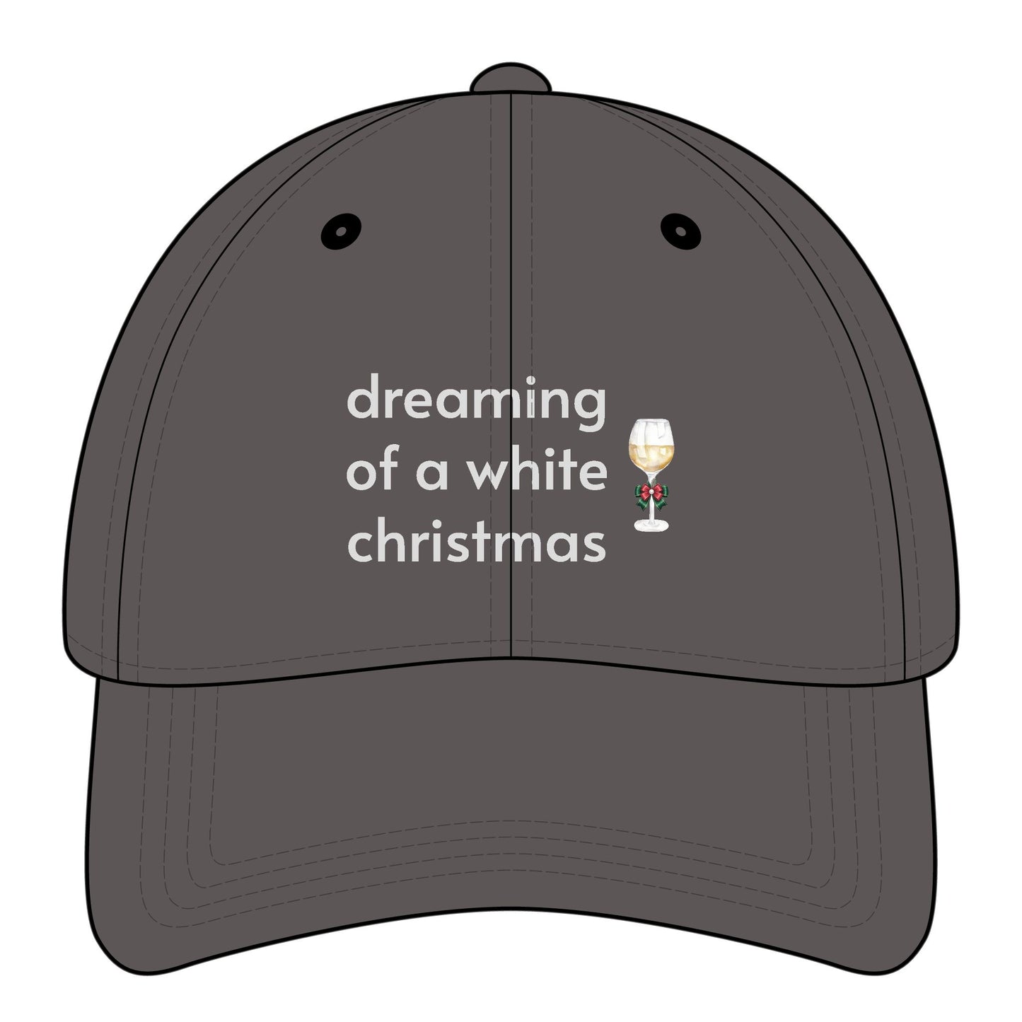 Dreaming of a White Christmas Minimalist Style Cap