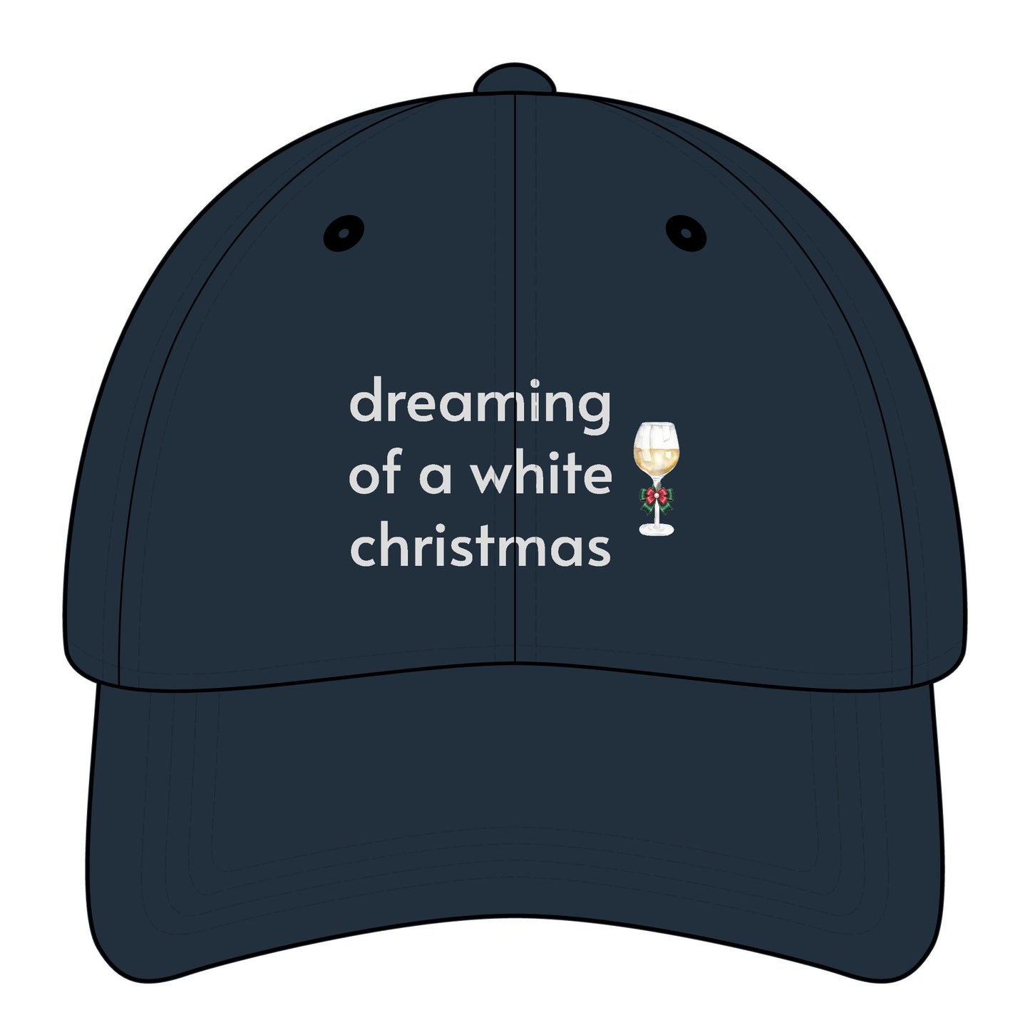 Dreaming of a White Christmas Minimalist Style Cap