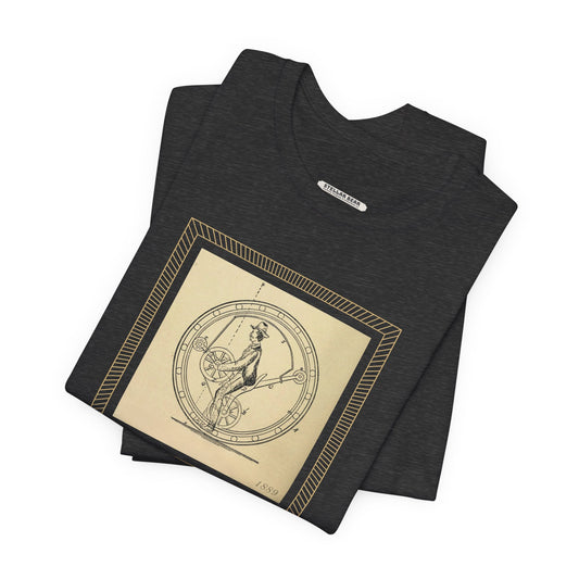 Velocipede Cycle Prototype Illustration 1889 Vintage Graphic T-Shirt