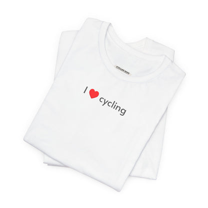 I Love Cycling Minimalist Style T-Shirt