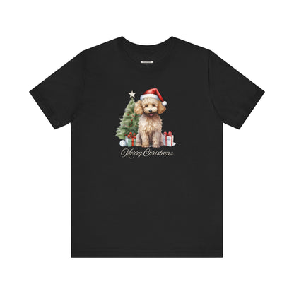 Poodle Merry Christmas Graphic T-Shirt