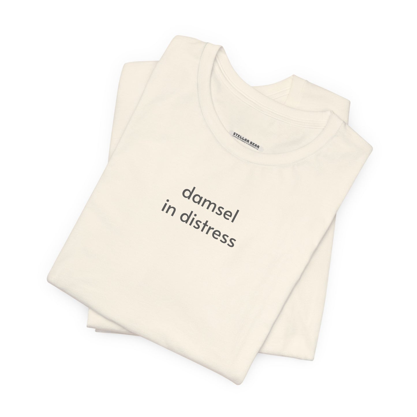 Damsel in Distress Minimalist Style T-Shirt