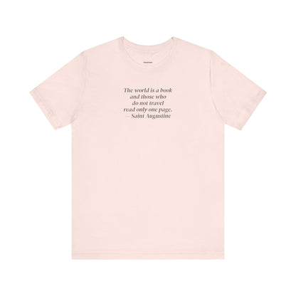The World is a Book ... Travel Minimalist Style T-Shirt (St. Augustine)