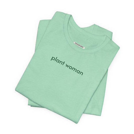 Plant Woman Minimalist Style T-Shirt