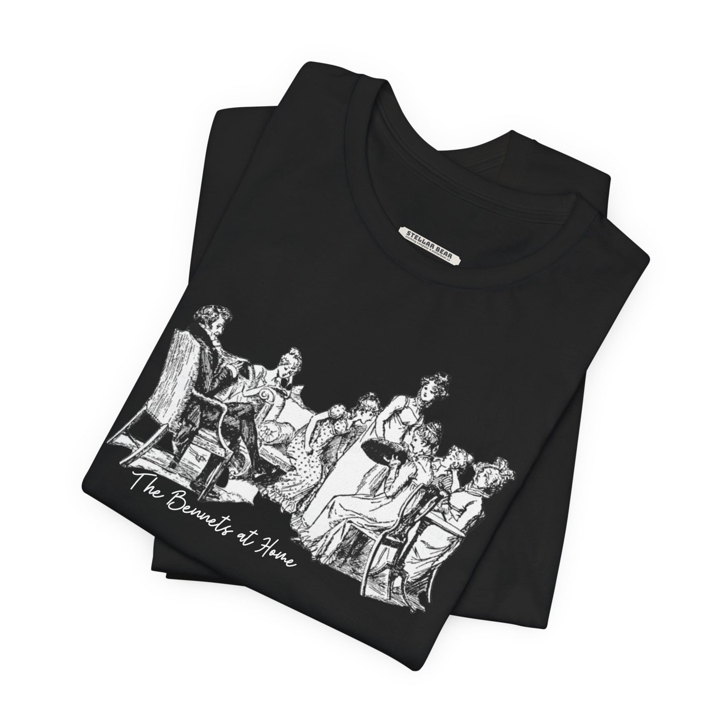 The Bennets at Home, Illustration 1894 Vintage Graphic T-Shirt (Jane Austen)