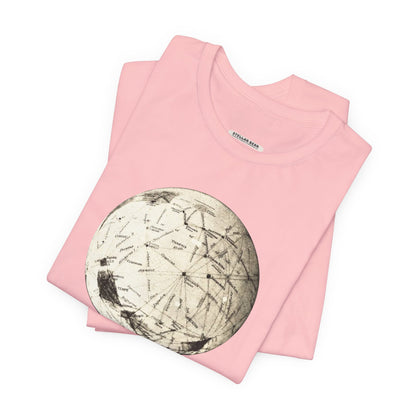 Maps of Canals on Mars 1908 Illustration Vintage Graphic T-Shirt