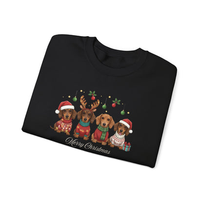 Dachshund Merry Christmas Graphic Sweatshirt