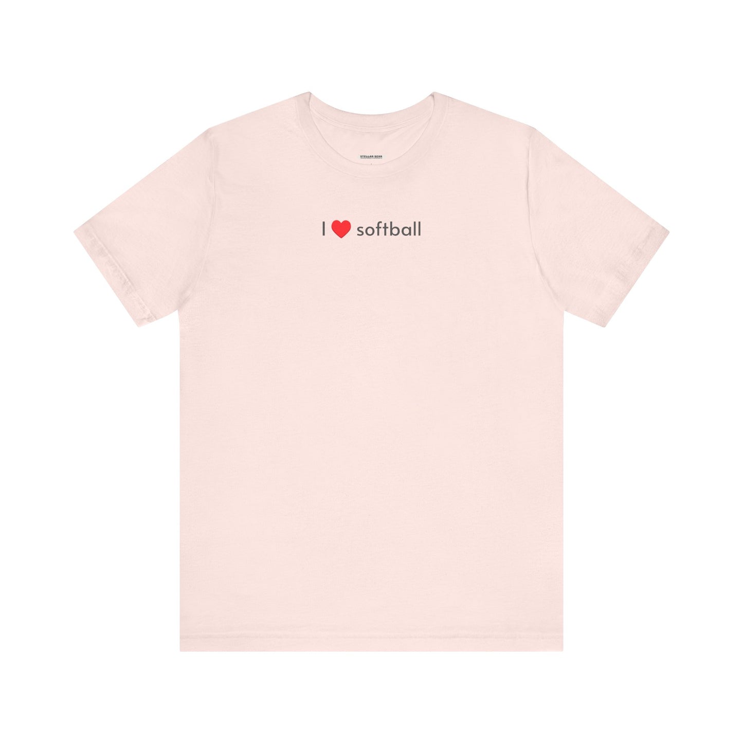 I Love Softball Minimalist Style T-Shirt