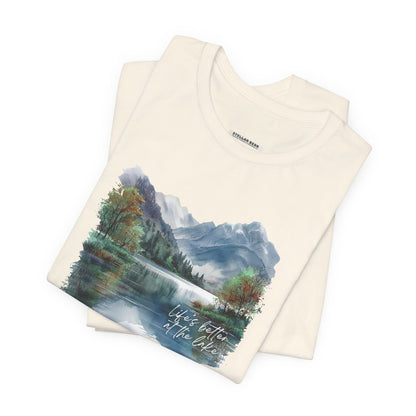 Life's Better at the Lake, Fall Trees Graphic T-Shirt
