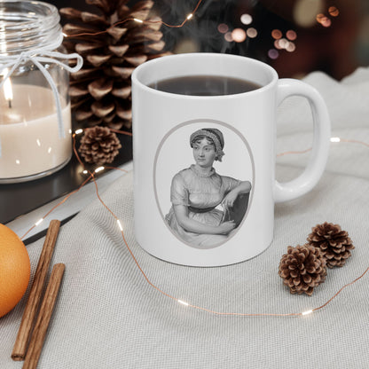 Jane Austen Portrait Vintage Graphic Mug