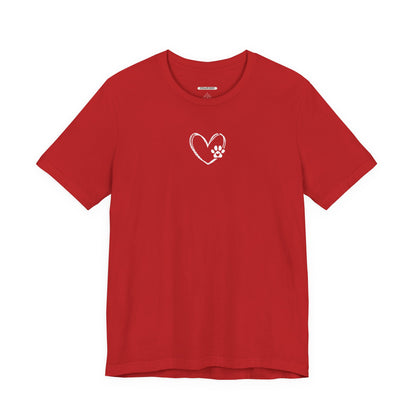 Heart Animal Paw Graphic T-Shirt
