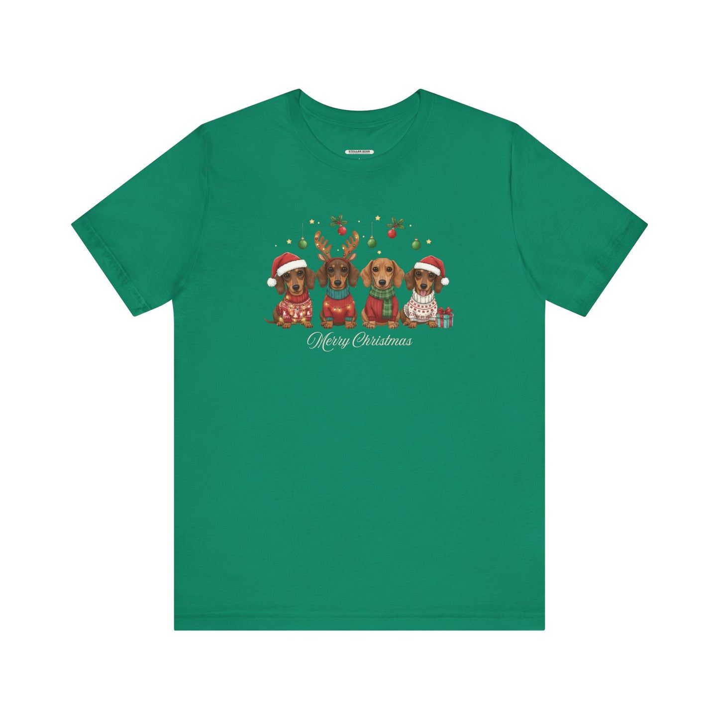 Dachshund Merry Christmas Graphic T-Shirt