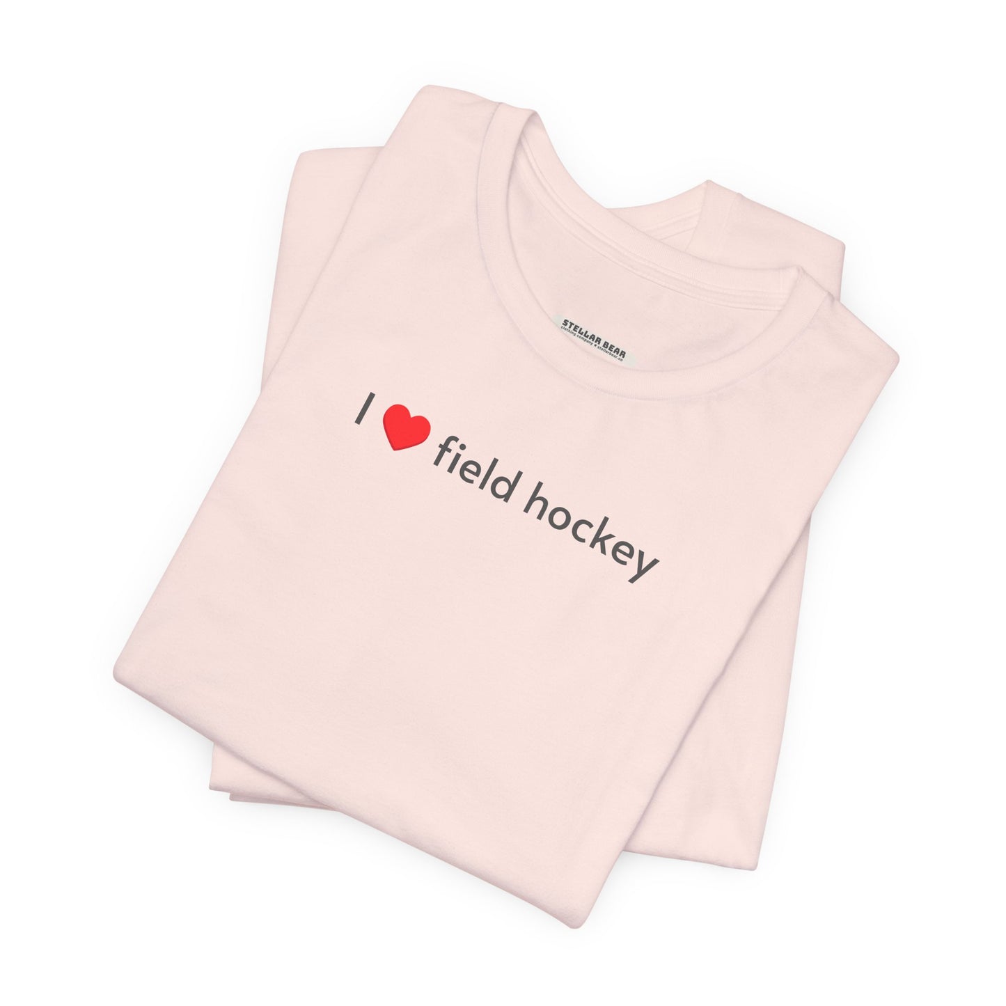 I Love Field Hockey Minimalist Style T-Shirt