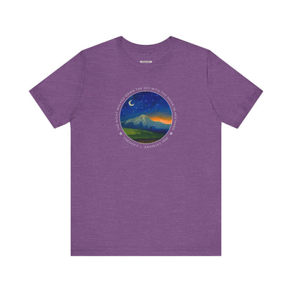 The Night Walked Down the Sky Graphic Quote T-Shirt (Fredric L. Knowles)
