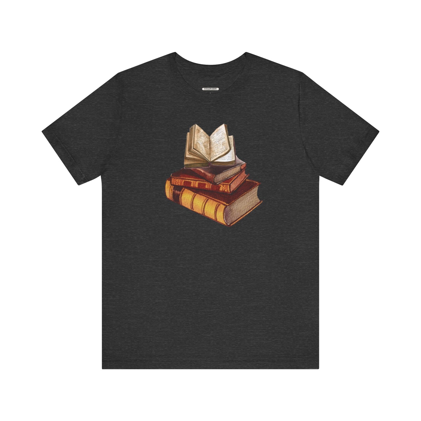 Stack of Old Books Vintage Objects Graphic T-Shirt
