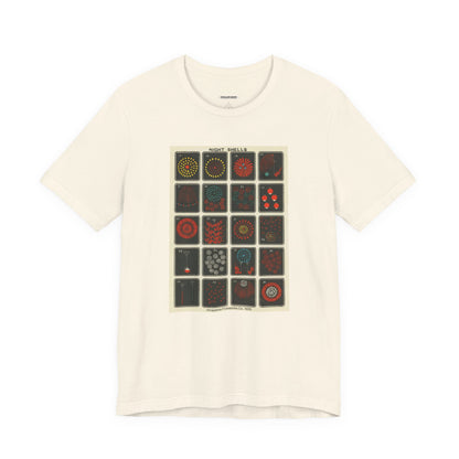 Night Shells 17-36, Hirayama Fireworks Co. 1905 Vintage Graphic T-Shirt