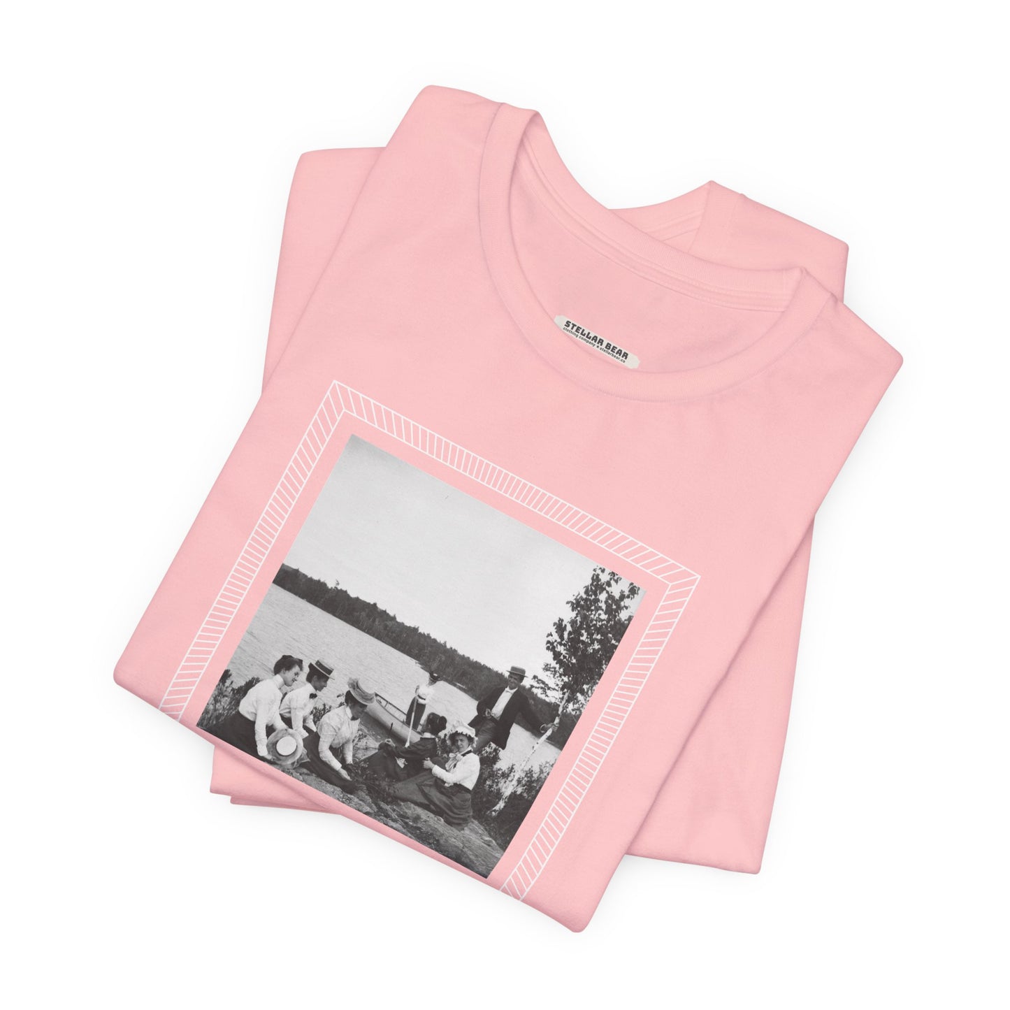 Friends at the Lake 1899 Vintage Graphic T-Shirt