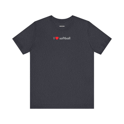 I Love Softball Minimalist Style T-Shirt