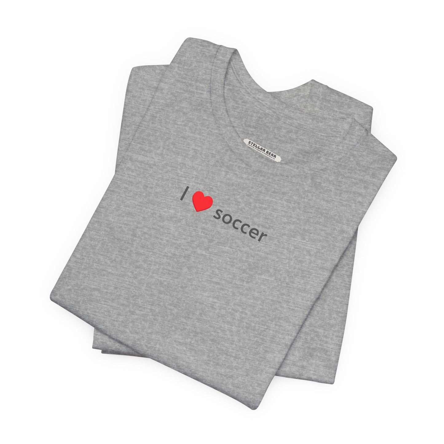 I Love Soccer Minimalist Style T-Shirt