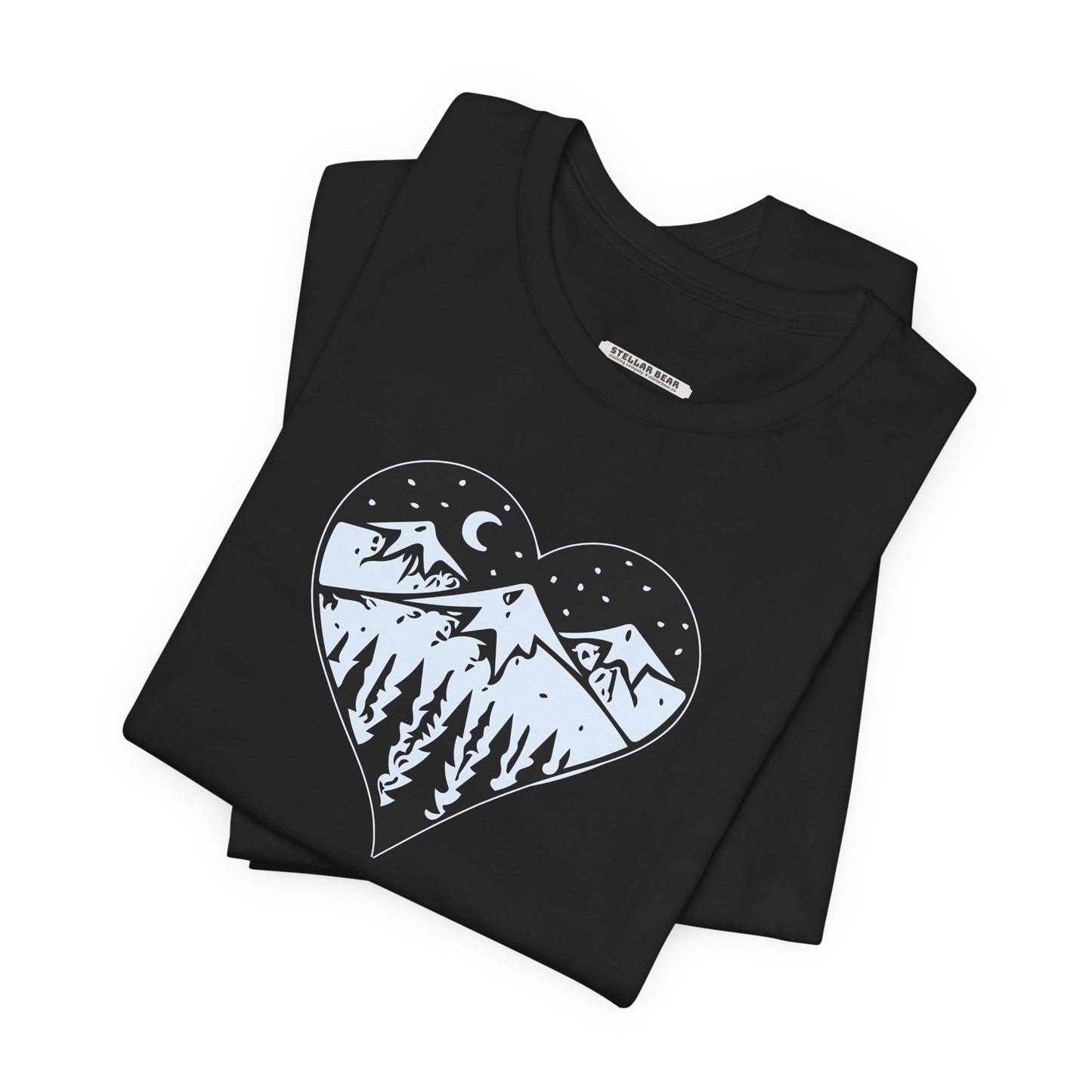 Snowy Mountain at Night Graphic T-Shirt