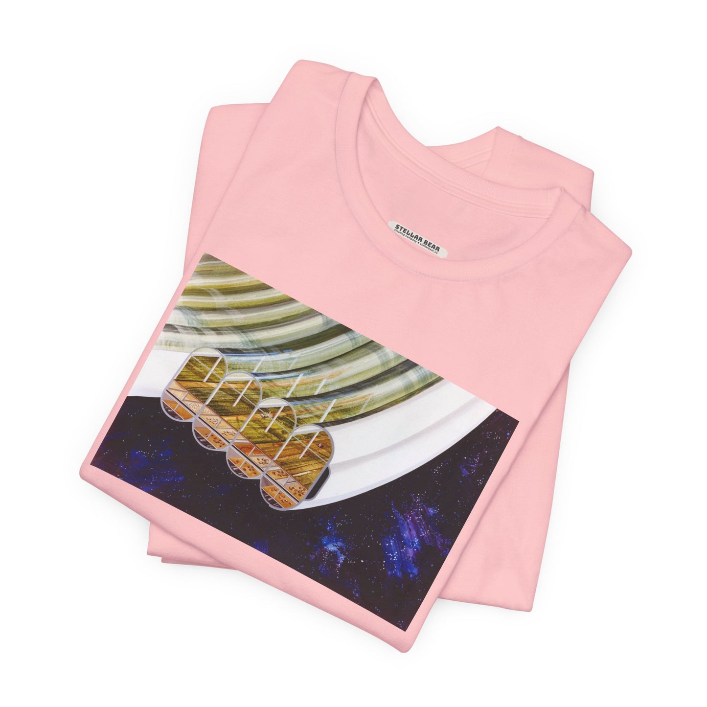 Space Colony Agricultural Modules, NASA 1970 Illustration Vintage Graphic T-Shirt