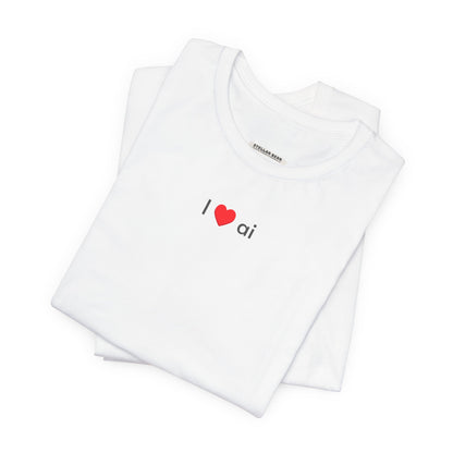 I Love AI Minimalist Style T-Shirt