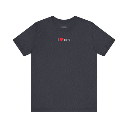 I Love Cats Minimalist Style T-Shirt