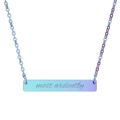 Most Ardently Bar Necklace (Jane Austen adaptation)