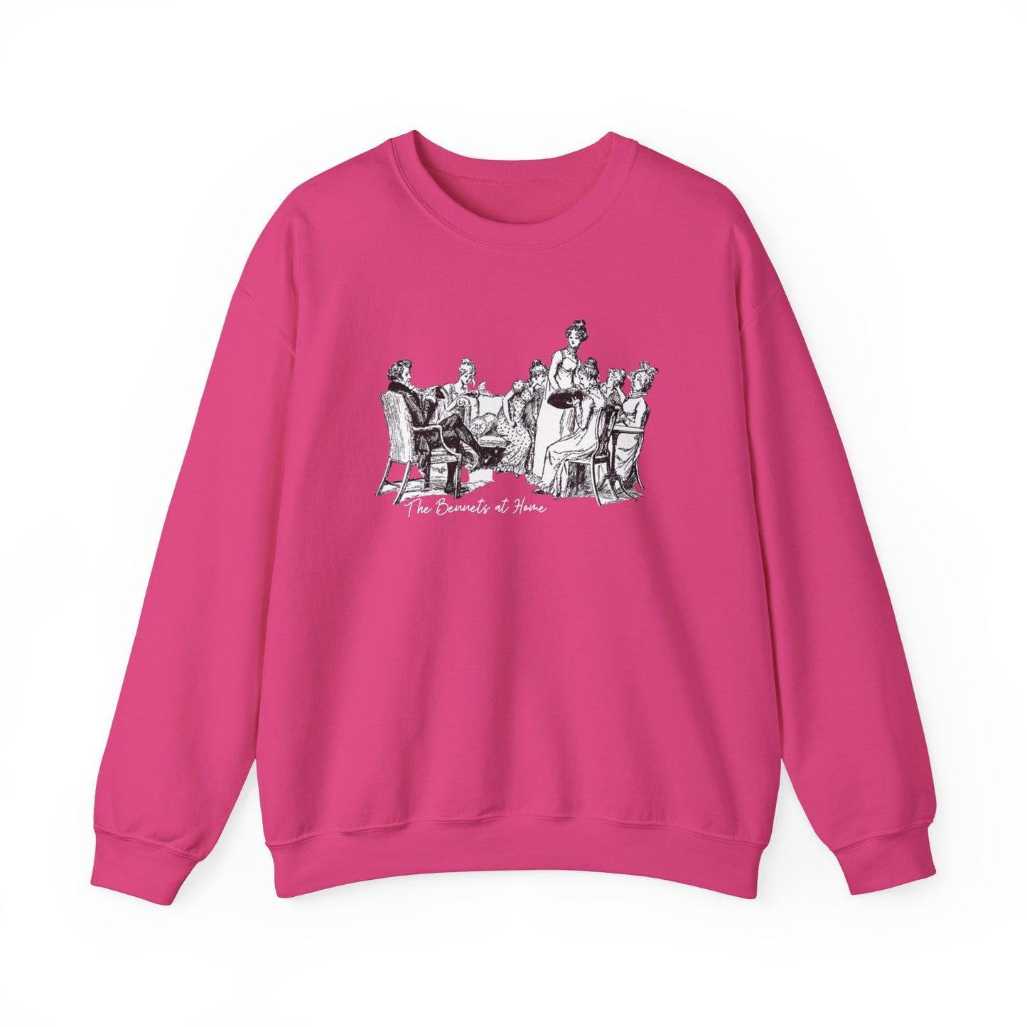 The Bennets at Home, Illustration 1894 Vintage Graphic Sweatshirt (Jane Austen)