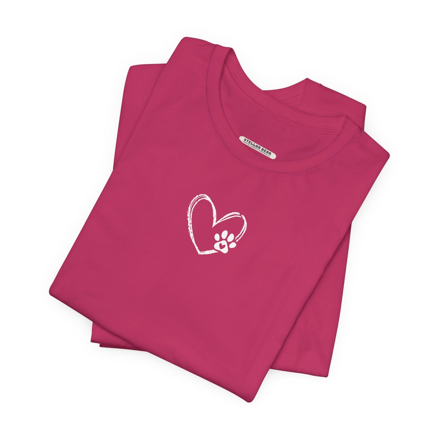 Heart Animal Paw Graphic T-Shirt