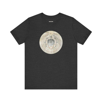 Phases of the Moon Illustration 1660 Vintage Graphic T-Shirt