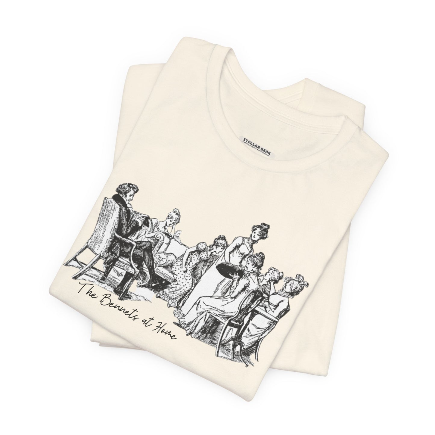 The Bennets at Home, Illustration 1894 Vintage Graphic T-Shirt (Jane Austen)