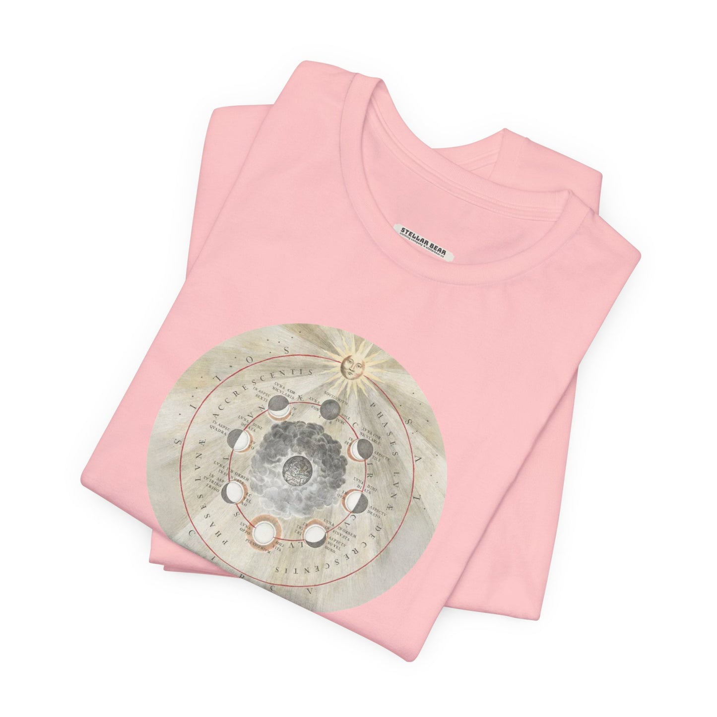 Phases of the Moon Illustration 1660 Vintage Graphic T-Shirt